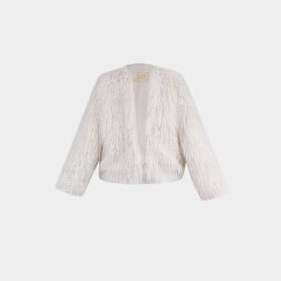 Picture of Lucida white fur coat for women