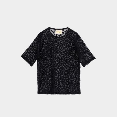 Picture of Neutrino leopard silk T-shirt