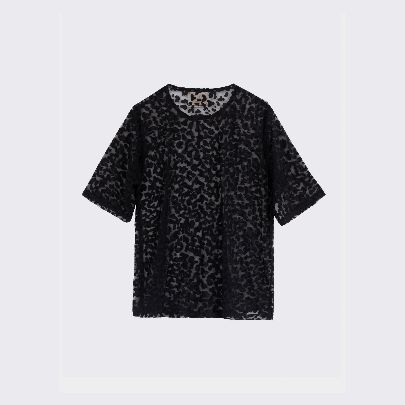 Picture of Neutrino leopard silk T-shirt