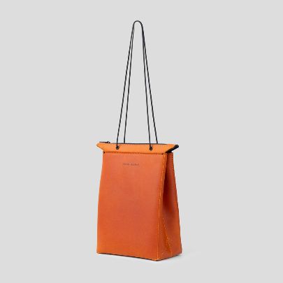 Picture of Orange Hand leather bag