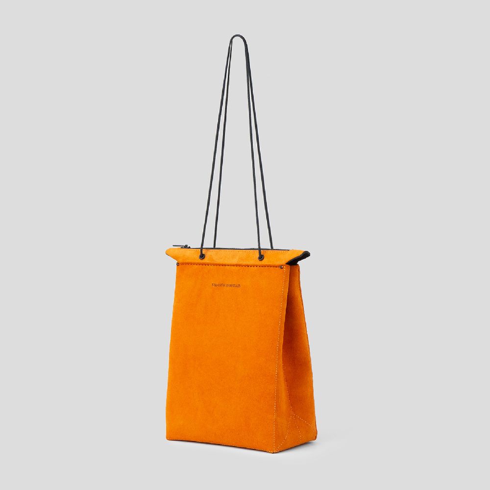 Picture of Orange Hand leather bag