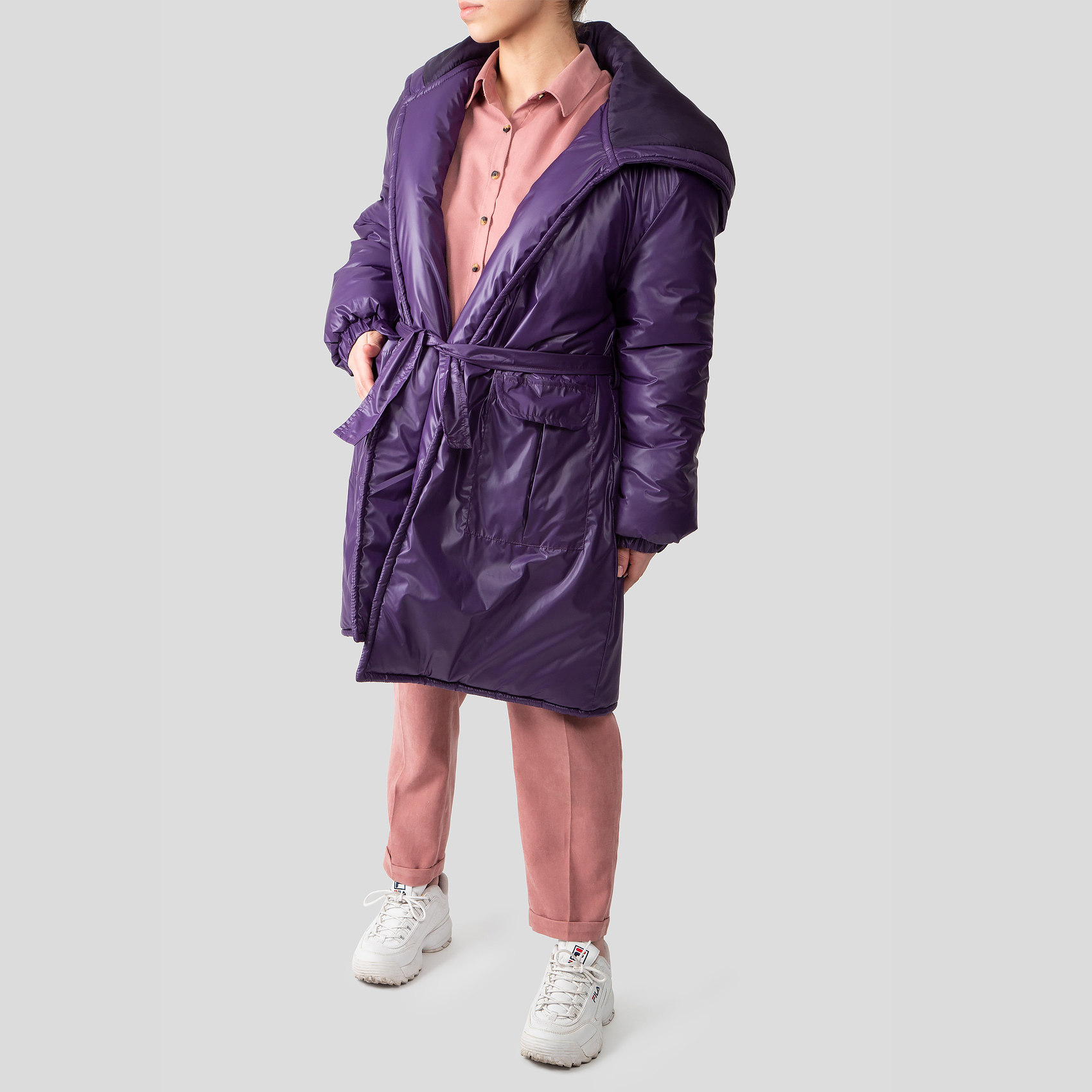 Picture of puprle water repellent duvet coat