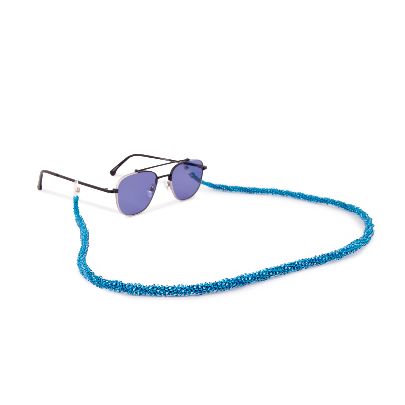 Picture of blue sunglasses strap