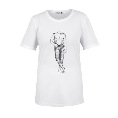 Picture of ٌwhite women t-art shirt