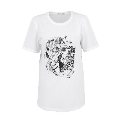 Picture of ٌwhite women t-art shirt