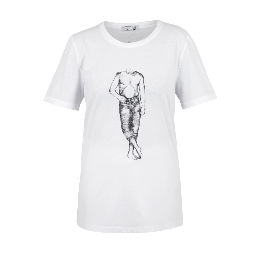 Picture of ٌwhite men t-art shirt