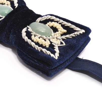 Picture of navy persian gardens bow tie