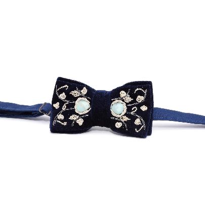 Picture of navy persian gardens bow tie