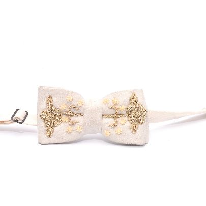 Picture of white persian gardens bow tie