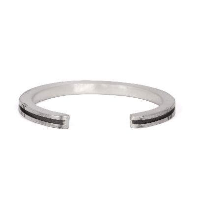 Picture of pasha moezzi semi-dented silver cuff