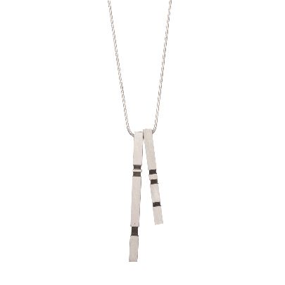 Picture of pasha moezzi double pendant in silver