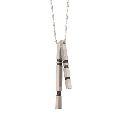 Picture of pasha moezzi double pendant in silver