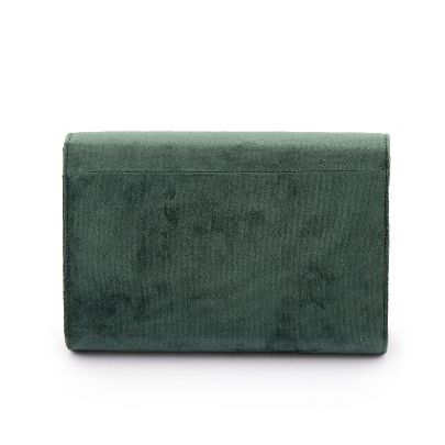 Picture of green velvet handbag