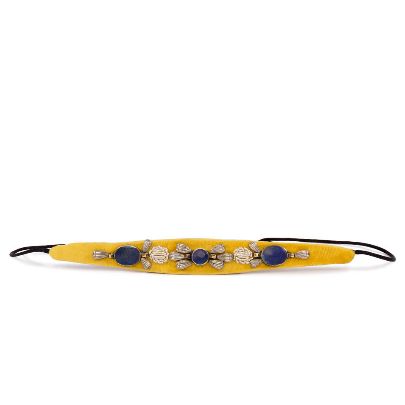 Picture of noorarash yellow velvet choker