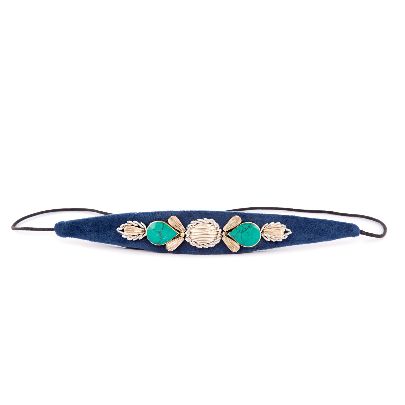 Picture of dark blue velvet choker