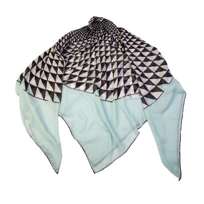 Picture of erfan mous blue black and white scarf