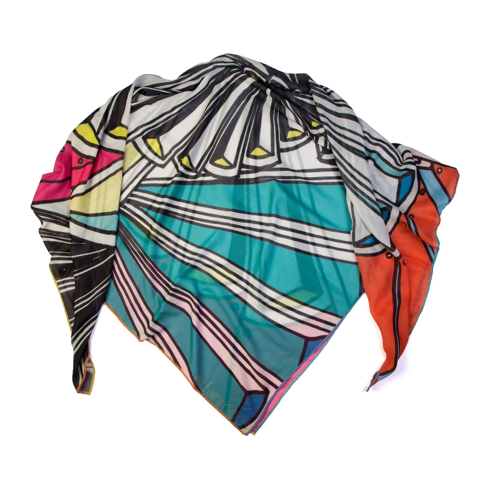 Picture of erfan mous spatial pastel scarf