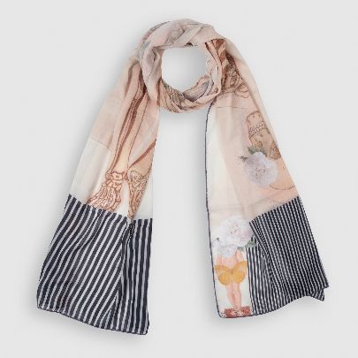 Picture of floral anatomy scarf