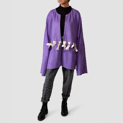 Picture of purple suede kimono