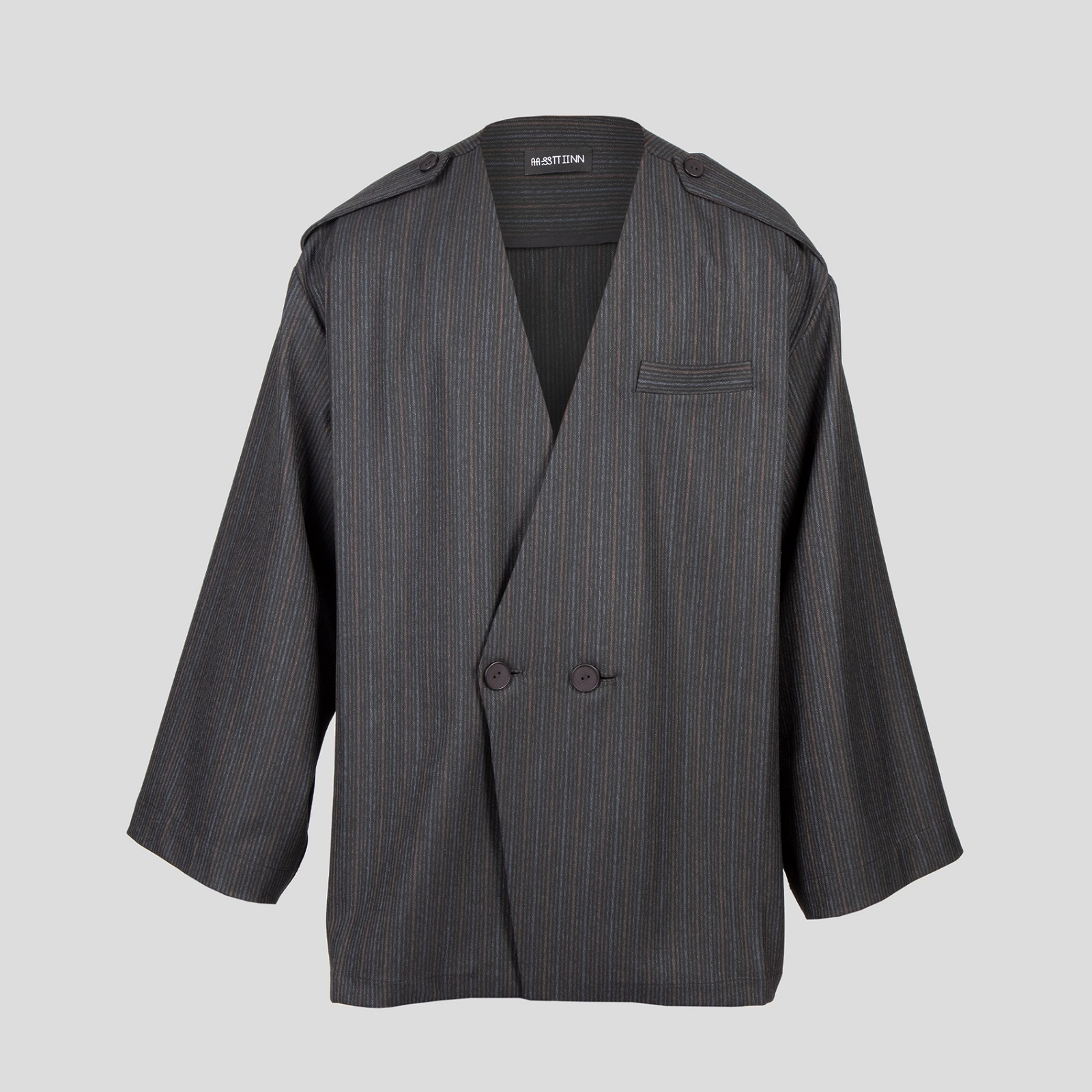 Picture of grey stripes coat