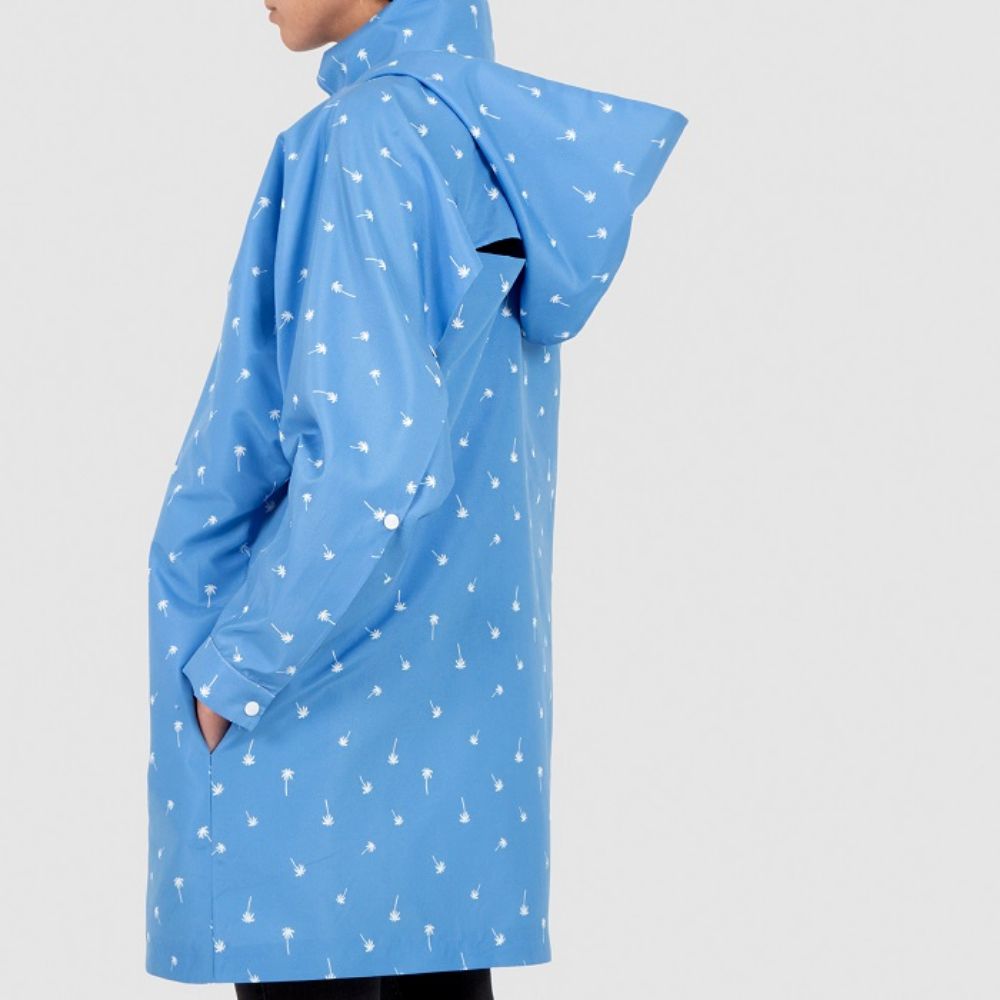 Picture of blue waterproof rain coat