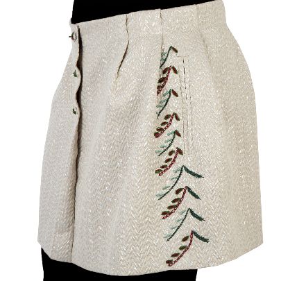 Picture of white skirt with detail by layla kashani