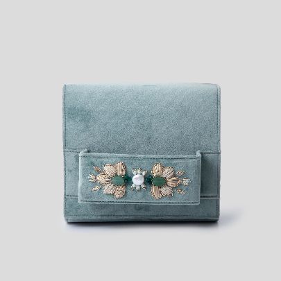 Picture of golestan green velvet clutch