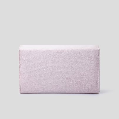 Picture of golestan light pink velvet clutch