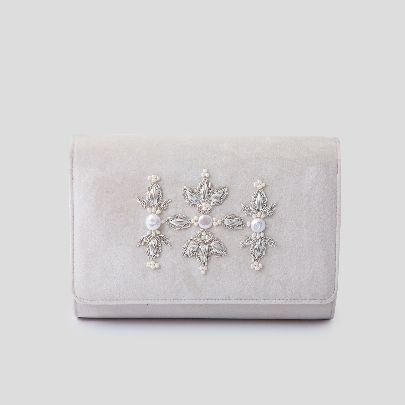 Picture of Golestan Cream velvet Clutch