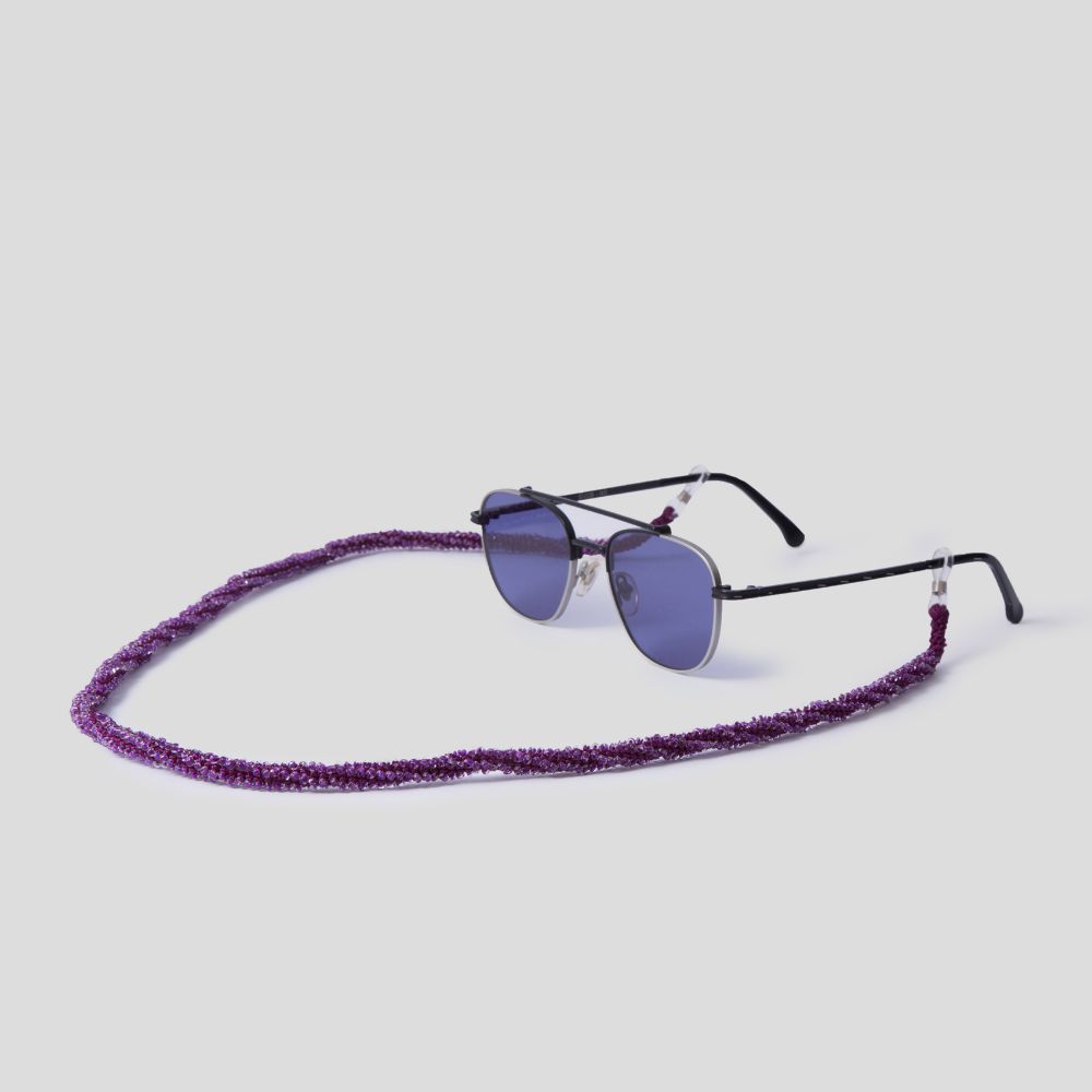 Picture of purple sunglasses strap