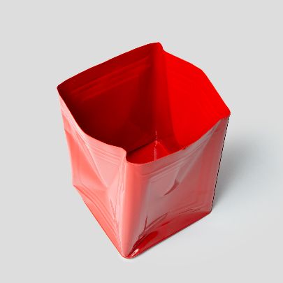 Picture of red tin bucket