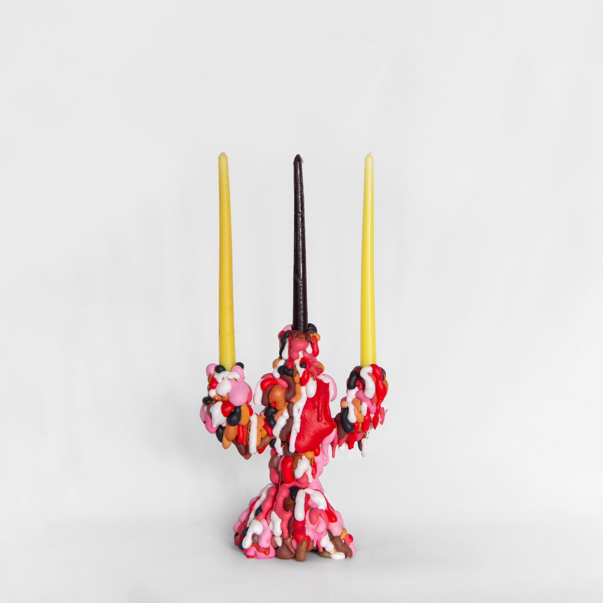 Picture of Red and white Anastasis candlestick