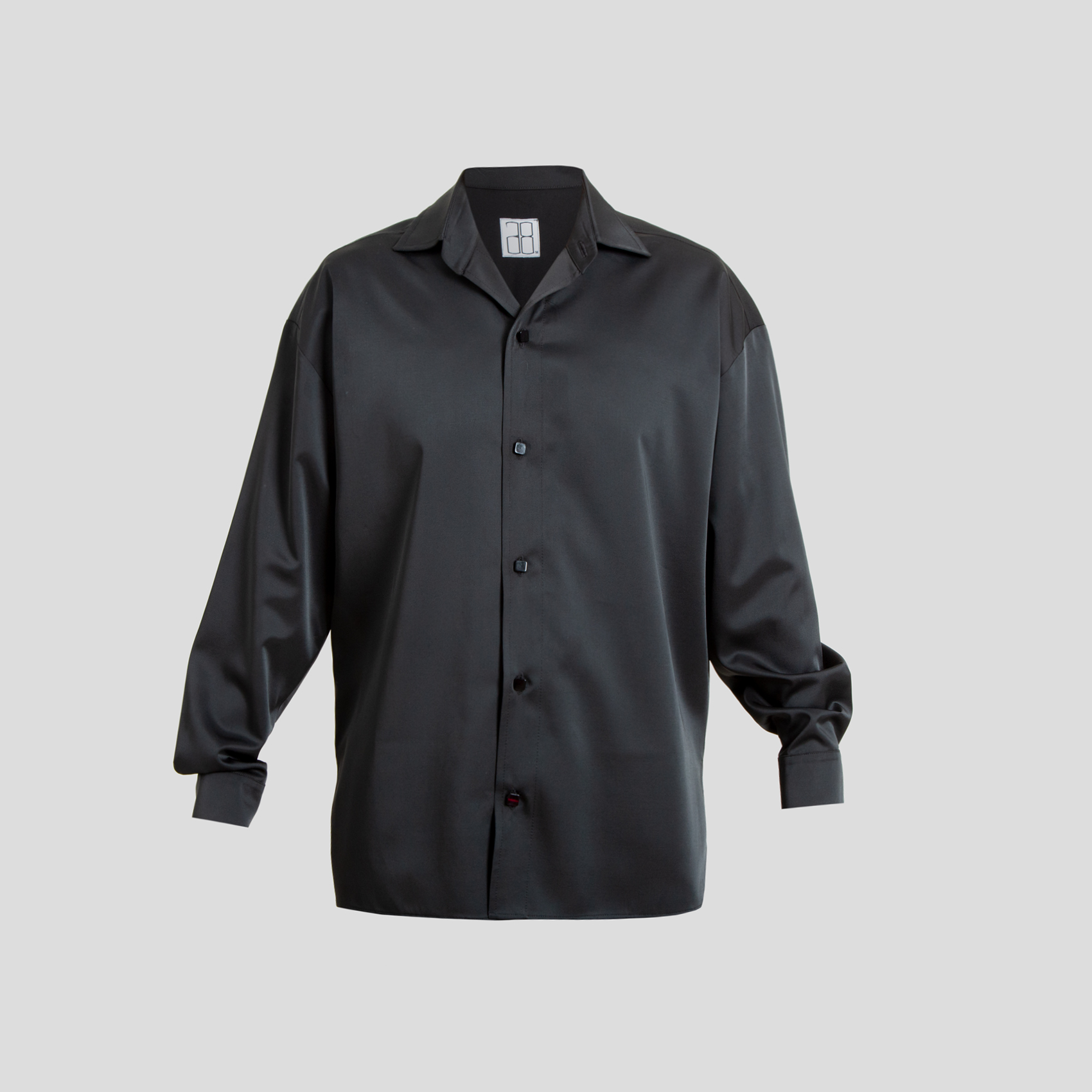Picture of Black satin shirt