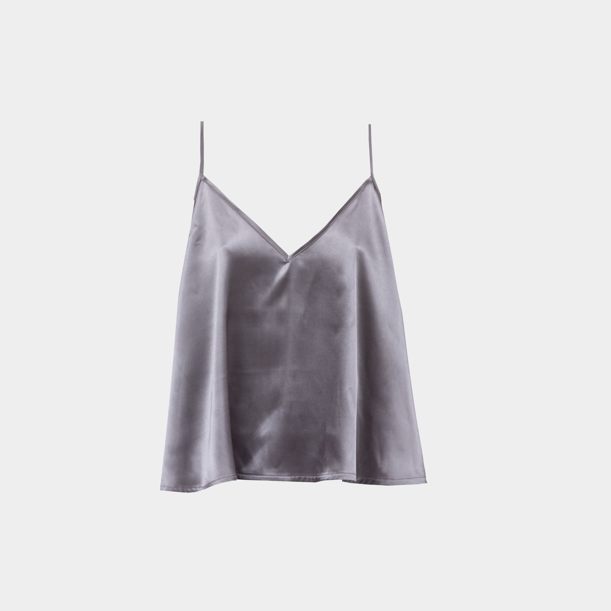 Picture of women's silver satin top