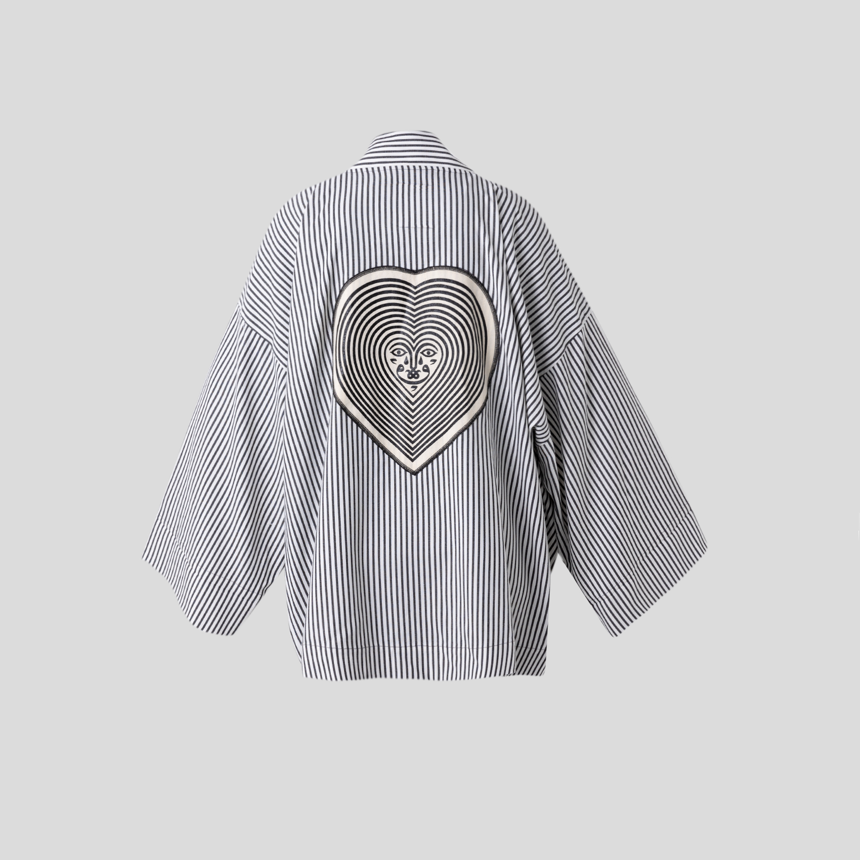 Picture of Love striped kimono