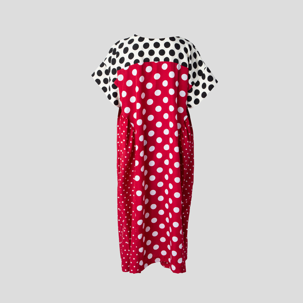 multi colored polka dot dress