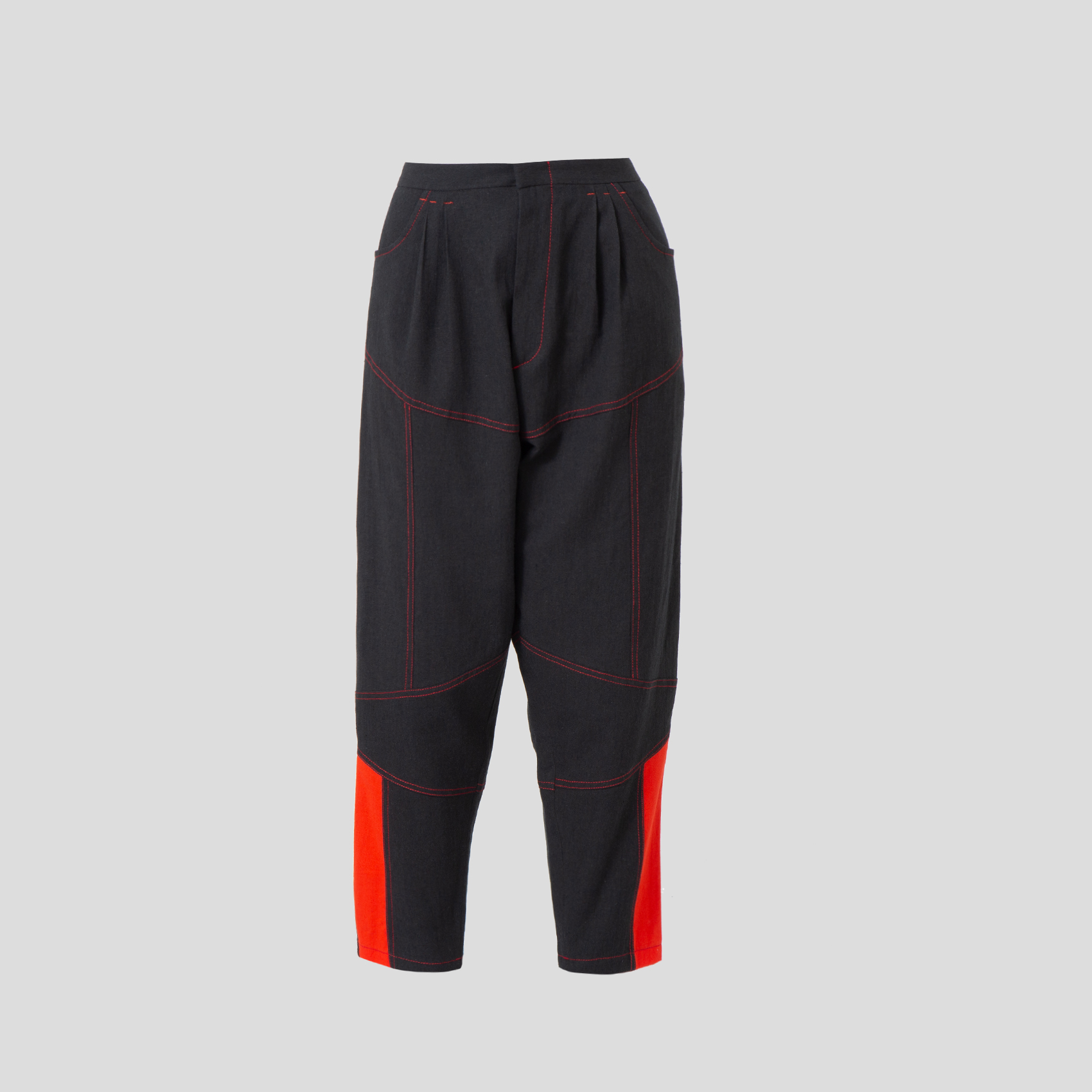 Picture of Black and red linen pants