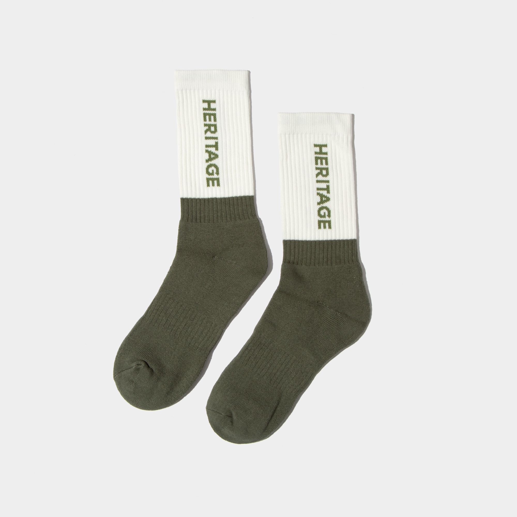 Picture of Dark Green and white cotton socks