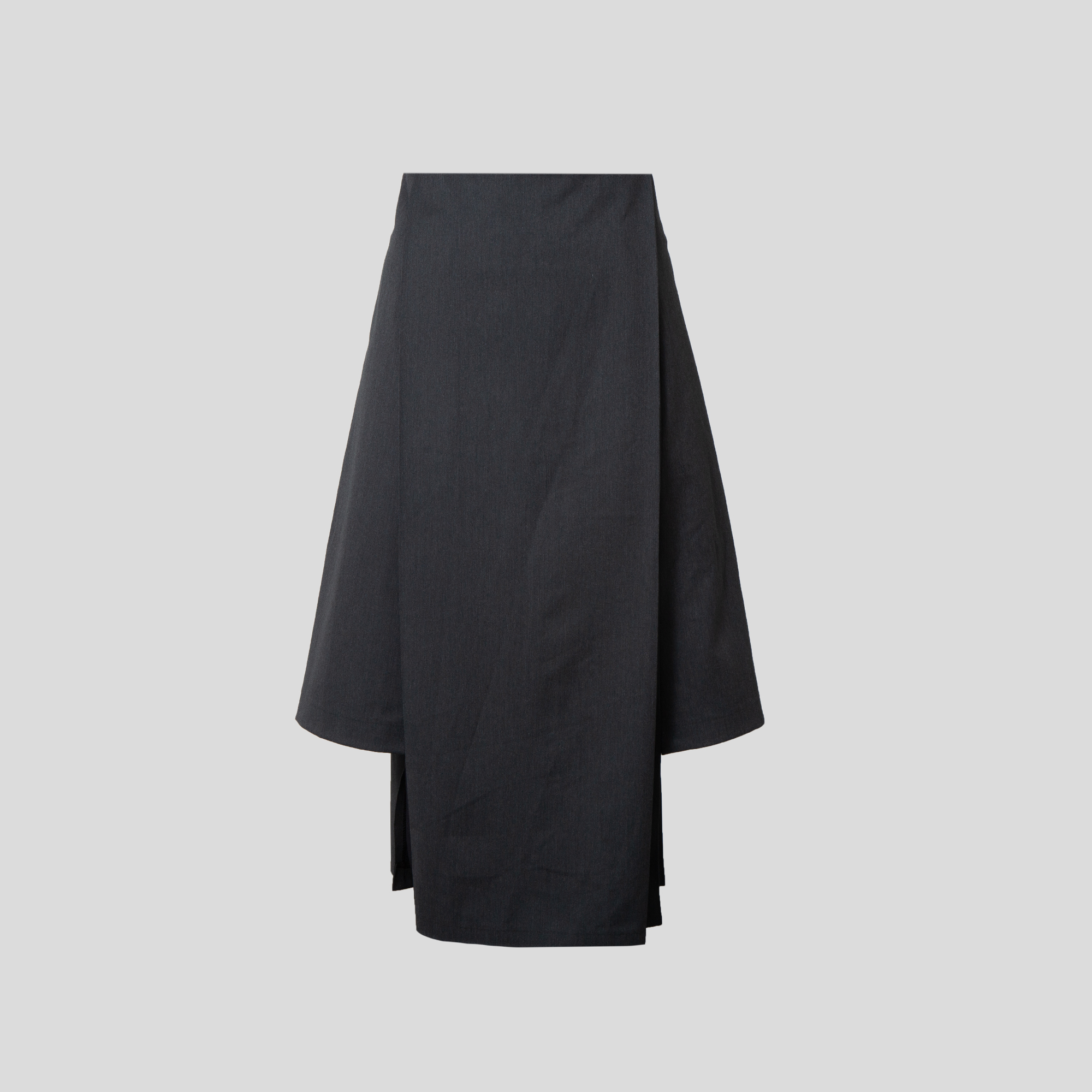 Picture of Women's charcoal gabardine linen skirt