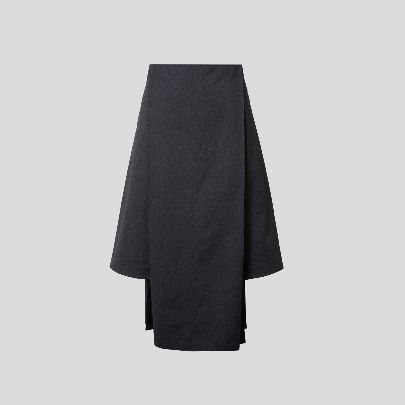 Picture of Women's charcoal gabardine linen skirt