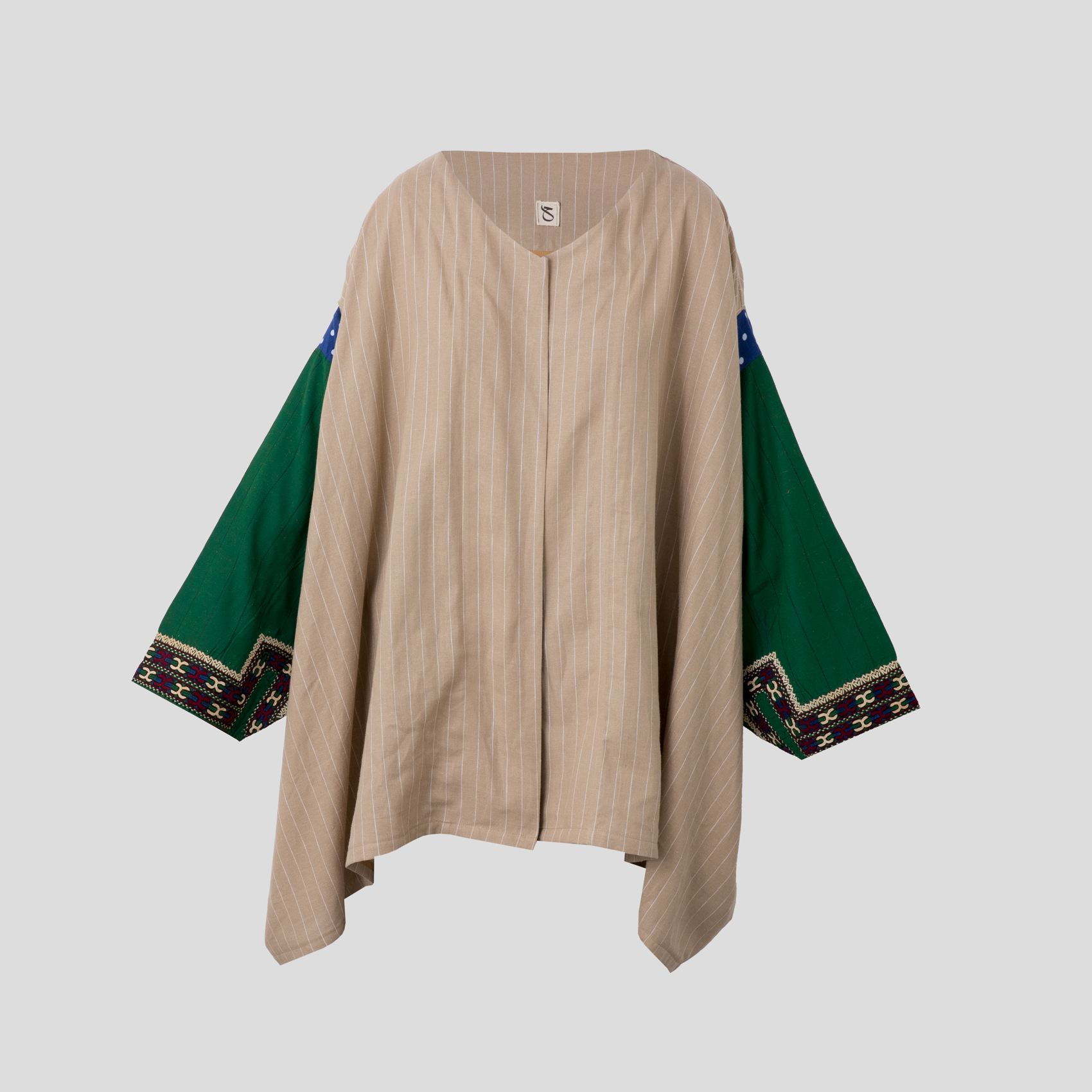 Picture of Green cream women's kimono