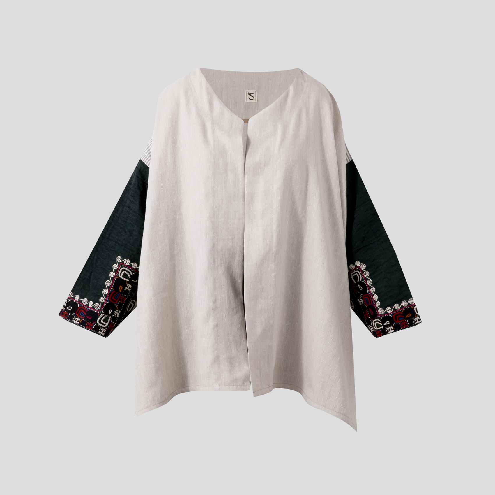 Picture of Green cream women's kimono