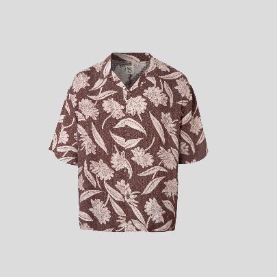 Picture of Brown cotton men's shirt