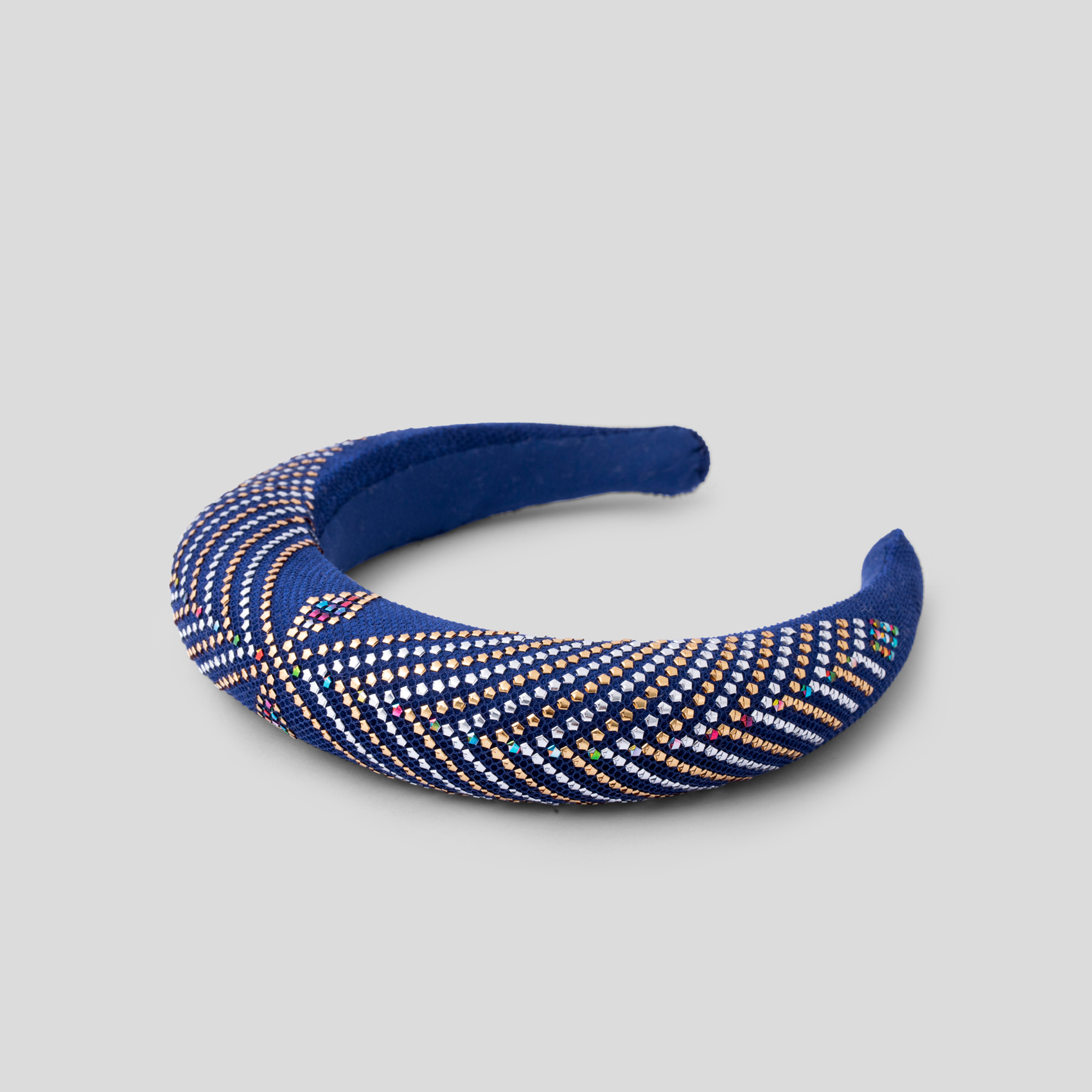 Picture of Navy blue and Gold Silver hairband