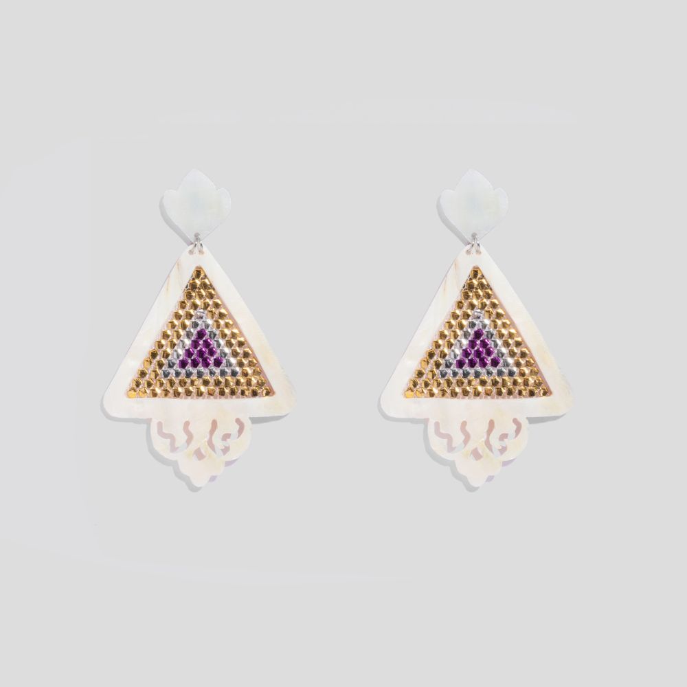 Picture of Purple mehregan earrings