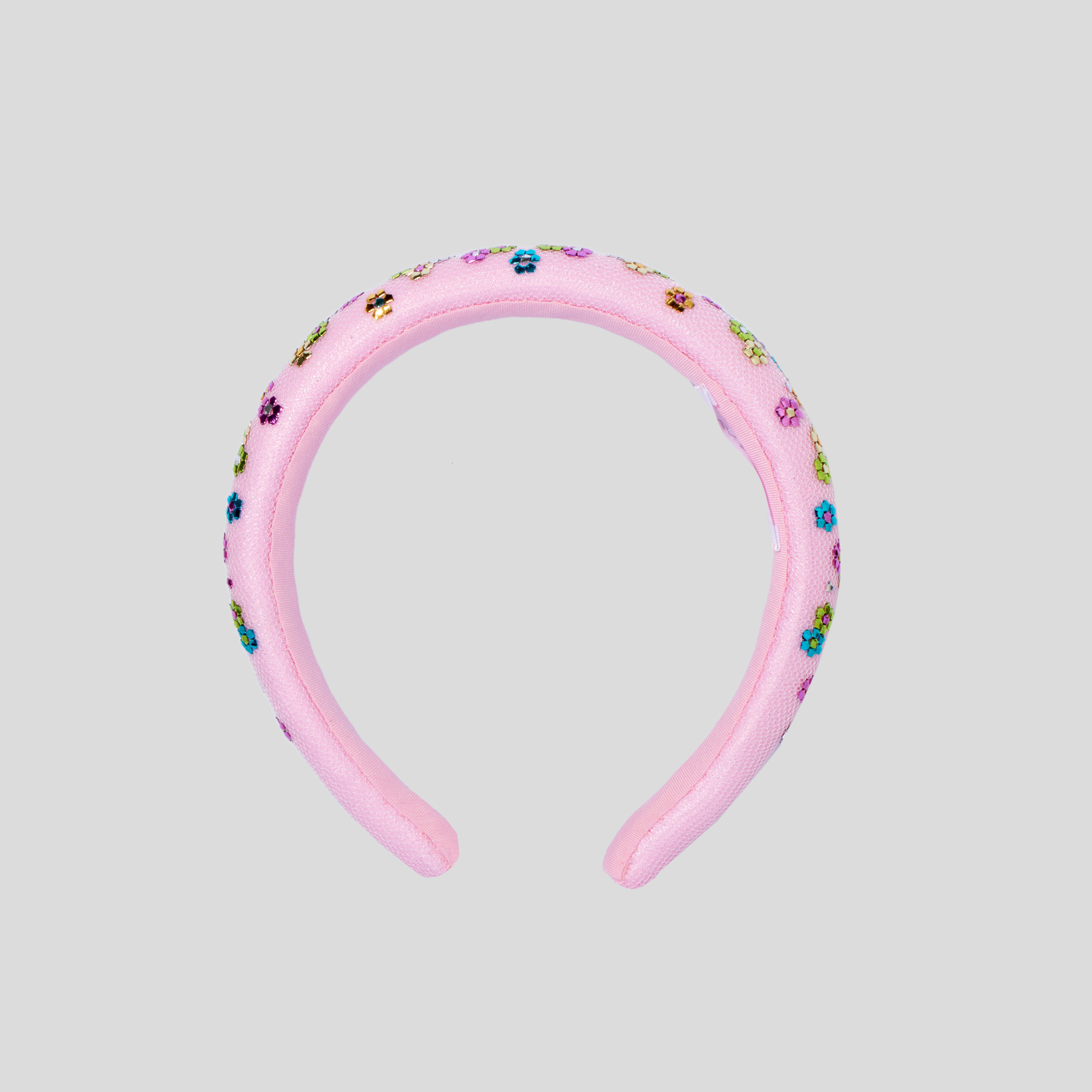 Picture of Pink headpiece with colorful khouse