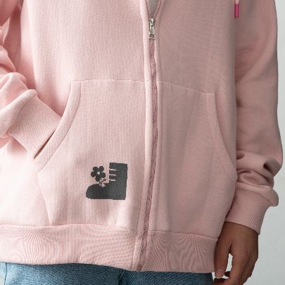 Picture of Long pink zipper sweatshirt