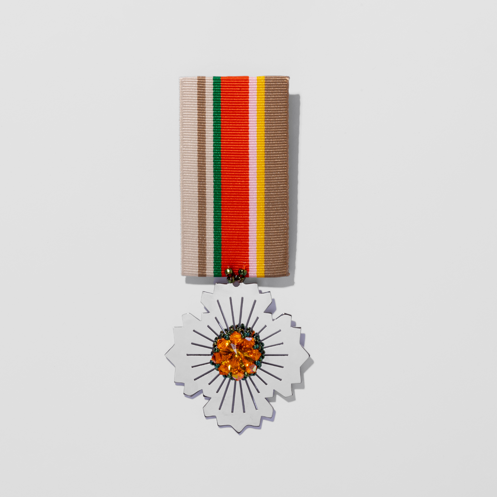 Picture of Tehran orange and yellow steel and Swarovski medals