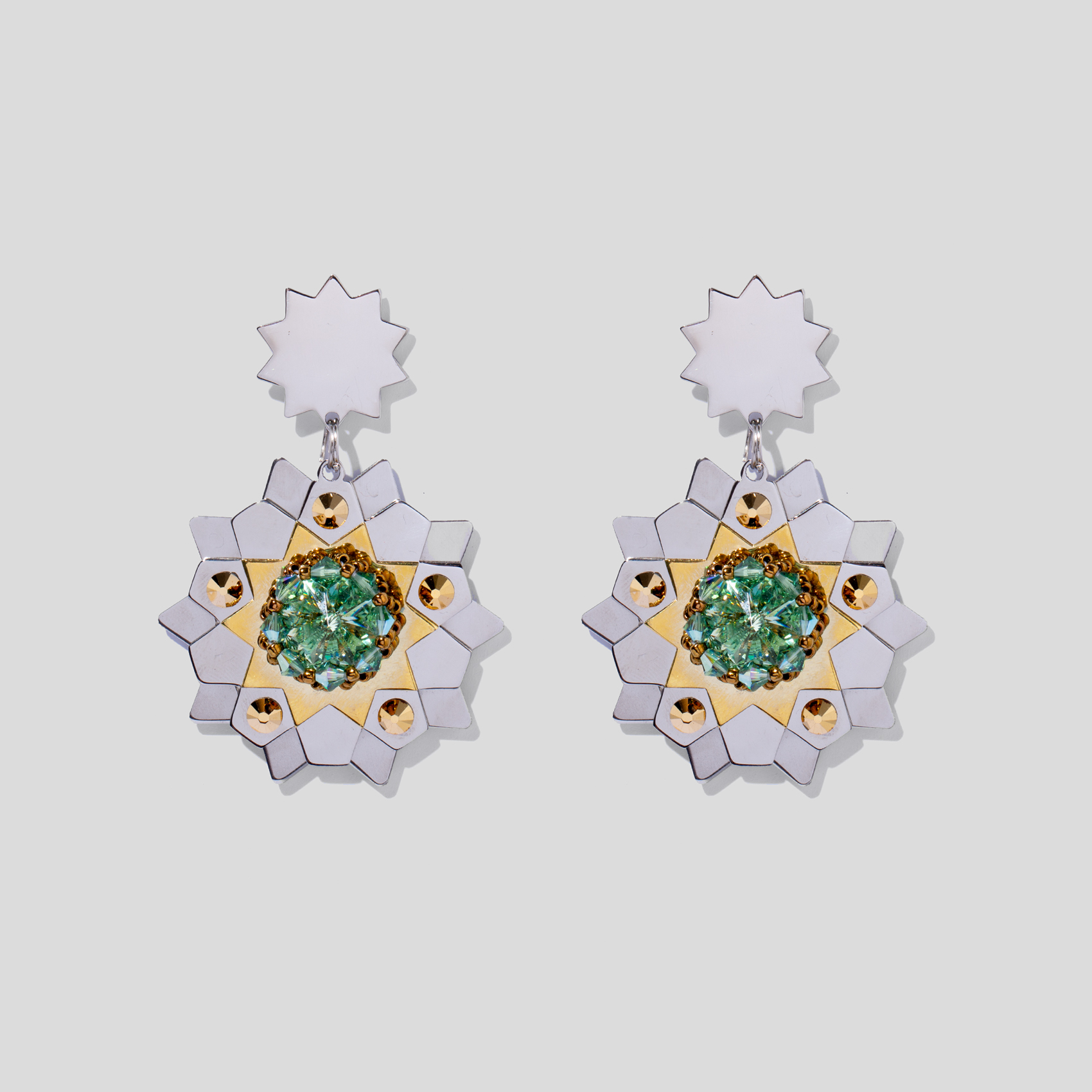 Picture of Chahar shamseh light green earring