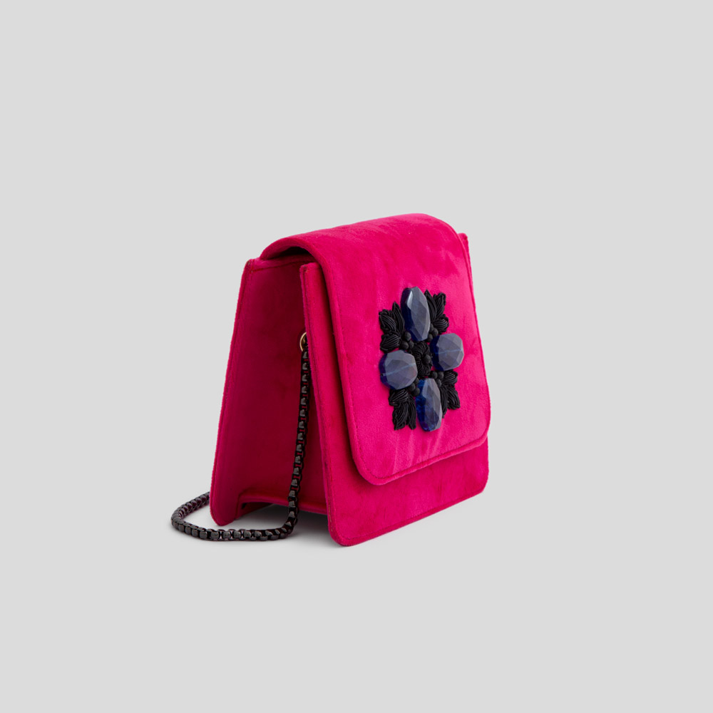 Picture of Pink velvet Clutch